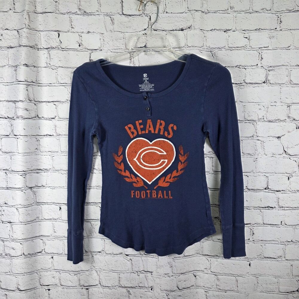 Chicago Bears NFL Apparel Woman's Medium Navy Blue Long Sleeve Top